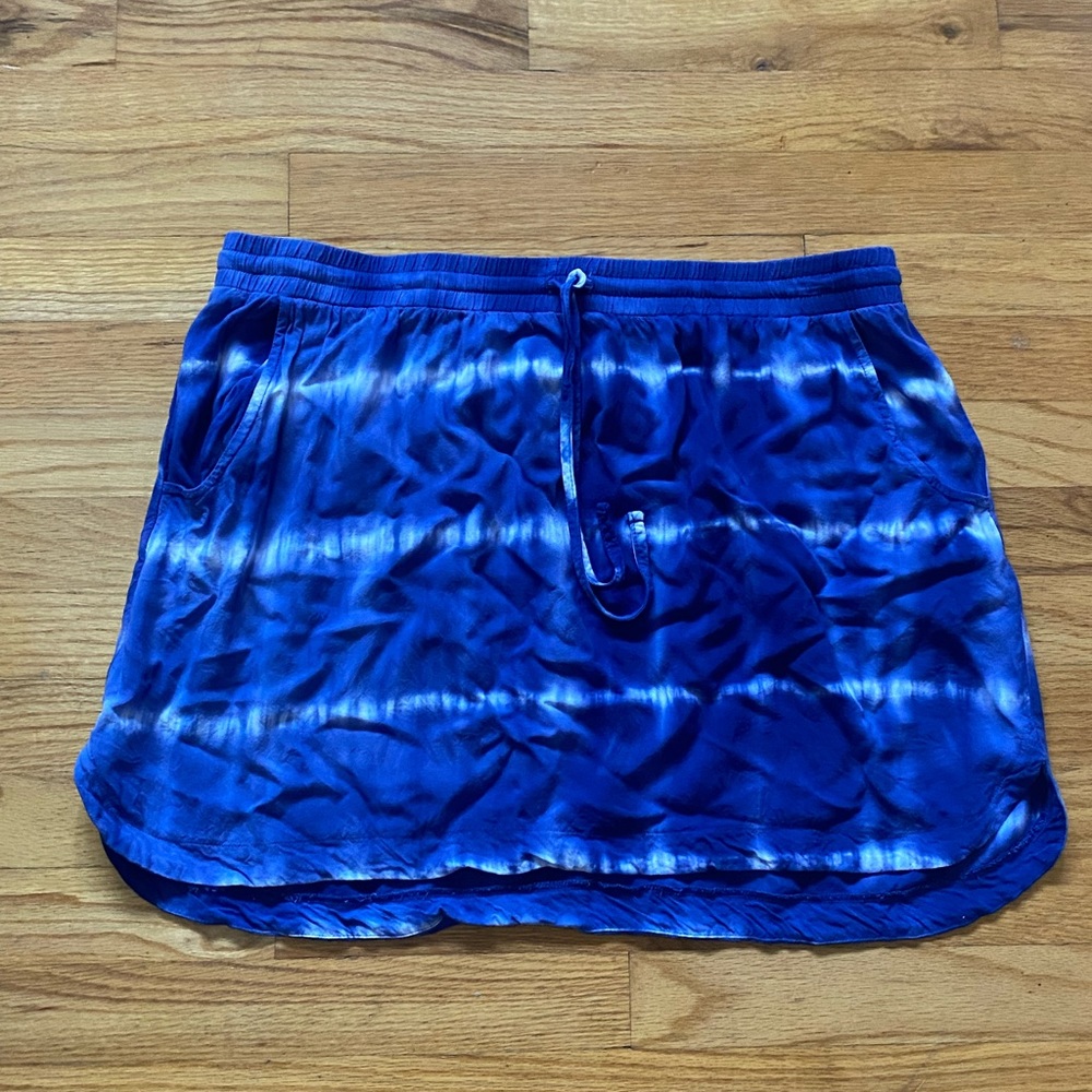 Blue and white tie dye skirt XXL